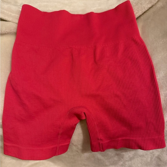 Pink Ribbed Nylon Spandex Top - Picture 2 of 3